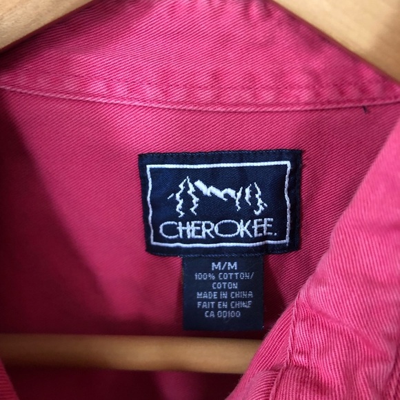 Vtg Cherokee Pink Button-Up Shirt - Picture 2 of 10